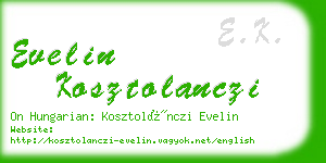 evelin kosztolanczi business card